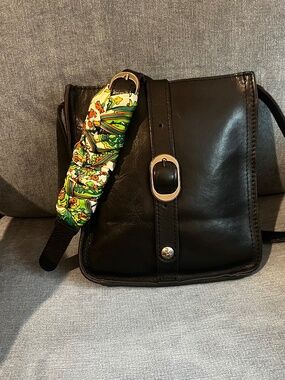 Patricia Nash Black Leather Crossbody.